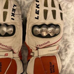 LEKI TITANIUM WORLD COP RACING GLOVES SZ 10 1/2 gently worn